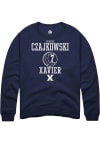 Main image for Elouise Czajkowski  Rally Xavier Musketeers Mens Navy Blue NIL Sport Icon Long Sleeve Crew Sweat..