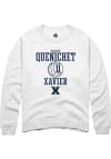 Main image for Karissa Quenichet  Rally Xavier Musketeers Mens White NIL Sport Icon Long Sleeve Crew Sweatshirt