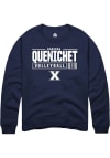 Main image for Karissa Quenichet  Rally Xavier Musketeers Mens Navy Blue NIL Stacked Box Long Sleeve Crew Sweat..