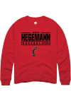 Main image for Joshua Hegemann  Rally Cincinnati Bearcats Mens Red NIL Stacked Box Long Sleeve Crew Sweatshirt