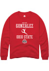 Main image for Berlynn Gonzalez  Rally Ohio State Buckeyes Mens Red NIL Sport Icon Long Sleeve Crew Sweatshirt