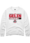 Main image for Danni Gelin  Rally Ohio State Buckeyes Mens White NIL Stacked Box Long Sleeve Crew Sweatshirt