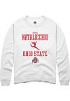 Main image for Diana Natalicchio  Rally Ohio State Buckeyes Mens White NIL Sport Icon Long Sleeve Crew Sweatshi..