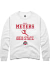 Main image for Hailey Meyers  Rally Ohio State Buckeyes Mens White NIL Sport Icon Long Sleeve Crew Sweatshirt