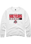 Main image for Hailey Meyers  Rally Ohio State Buckeyes Mens White NIL Stacked Box Long Sleeve Crew Sweatshirt