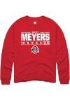 Main image for Hailey Meyers  Rally Ohio State Buckeyes Mens Red NIL Stacked Box Long Sleeve Crew Sweatshirt