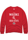 Main image for Lauren Wainz  Rally Ohio State Buckeyes Mens Red NIL Sport Icon Long Sleeve Crew Sweatshirt