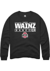 Main image for Lauren Wainz  Rally Ohio State Buckeyes Mens Black NIL Stacked Box Long Sleeve Crew Sweatshirt