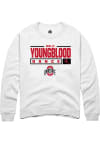 Main image for Molly Youngblood  Rally Ohio State Buckeyes Mens White NIL Stacked Box Long Sleeve Crew Sweatshi..