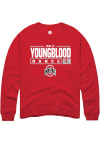 Main image for Molly Youngblood  Rally Ohio State Buckeyes Mens Red NIL Stacked Box Long Sleeve Crew Sweatshirt