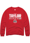 Main image for Olivia Taylor  Rally Ohio State Buckeyes Mens Red NIL Stacked Box Long Sleeve Crew Sweatshirt