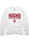 Main image for Garrett Hicks Rally Mens White Indiana Hoosiers NIL Stacked Box Crew Sweatshirt