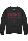 Main image for Garrett Hicks Rally Mens Black Indiana Hoosiers NIL Stacked Box Crew Sweatshirt