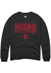 Main image for Garrett Hicks Rally Mens Black Indiana Hoosiers NIL Stacked Box Track Crew Sweatshirt