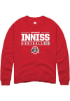 Main image for Brandon Inniss  Rally Ohio State Buckeyes Mens Red NIL Stacked Box Long Sleeve Crew Sweatshirt