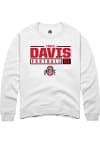 Main image for Caden Davis  Rally Ohio State Buckeyes Mens White NIL Stacked Box Long Sleeve Crew Sweatshirt