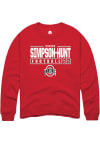 Main image for Calvin Simpson-Hunt  Rally Ohio State Buckeyes Mens Red NIL Stacked Box Long Sleeve Crew Sweatsh..