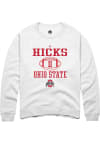 Main image for CJ Hicks  Rally Ohio State Buckeyes Mens White NIL Sport Icon Long Sleeve Crew Sweatshirt