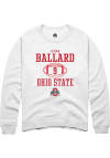 Main image for Jayden Ballard  Rally Ohio State Buckeyes Mens White NIL Sport Icon Long Sleeve Crew Sweatshirt