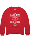 Main image for Jayden Ballard  Rally Ohio State Buckeyes Mens Red NIL Sport Icon Long Sleeve Crew Sweatshirt