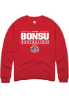 Main image for Jayden Bonsu  Rally Ohio State Buckeyes Mens Red NIL Stacked Box Long Sleeve Crew Sweatshirt