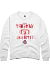 Main image for Jelani Thurman  Rally Ohio State Buckeyes Mens White NIL Sport Icon Long Sleeve Crew Sweatshirt