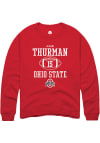 Main image for Jelani Thurman  Rally Ohio State Buckeyes Mens Red NIL Sport Icon Long Sleeve Crew Sweatshirt