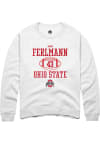 Main image for John Ferlmann  Rally Ohio State Buckeyes Mens White NIL Sport Icon Long Sleeve Crew Sweatshirt