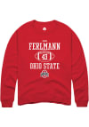 Main image for John Ferlmann  Rally Ohio State Buckeyes Mens Red NIL Sport Icon Long Sleeve Crew Sweatshirt