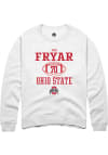 Main image for Josh Fryar  Rally Ohio State Buckeyes Mens White NIL Sport Icon Long Sleeve Crew Sweatshirt