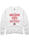 Main image for Julian Goines-Jackson  Rally Ohio State Buckeyes Mens White NIL Sport Icon Long Sleeve Crew Swea..