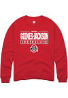 Main image for Julian Goines-Jackson  Rally Ohio State Buckeyes Mens Red NIL Stacked Box Long Sleeve Crew Sweat..