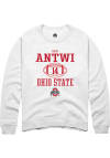 Main image for Kojo Antwi  Rally Ohio State Buckeyes Mens White NIL Sport Icon Long Sleeve Crew Sweatshirt