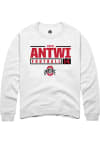 Main image for Kojo Antwi  Rally Ohio State Buckeyes Mens White NIL Stacked Box Long Sleeve Crew Sweatshirt