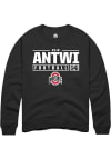 Main image for Kojo Antwi  Rally Ohio State Buckeyes Mens Black NIL Stacked Box Long Sleeve Crew Sweatshirt