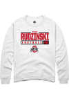 Main image for Ryan Rudzinski  Rally Ohio State Buckeyes Mens White NIL Stacked Box Long Sleeve Crew Sweatshirt