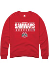 Main image for Anthony Samways  Rally Ohio State Buckeyes Mens Red NIL Stacked Box Long Sleeve Crew Sweatshirt