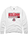 Main image for Ashton Bilow  Rally Ohio State Buckeyes Mens White NIL Stacked Box Long Sleeve Crew Sweatshirt