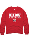 Main image for Ashton Bilow  Rally Ohio State Buckeyes Mens Red NIL Stacked Box Long Sleeve Crew Sweatshirt