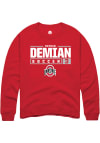 Main image for Nathan Demian  Rally Ohio State Buckeyes Mens Red NIL Stacked Box Long Sleeve Crew Sweatshirt