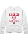 Main image for Tanner Creech  Rally Ohio State Buckeyes Mens White NIL Sport Icon Long Sleeve Crew Sweatshirt