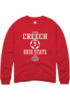 Main image for Tanner Creech  Rally Ohio State Buckeyes Mens Red NIL Sport Icon Long Sleeve Crew Sweatshirt