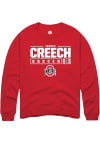 Main image for Tanner Creech  Rally Ohio State Buckeyes Mens Red NIL Stacked Box Long Sleeve Crew Sweatshirt