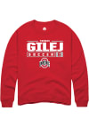 Main image for Thomas Gilej  Rally Ohio State Buckeyes Mens Red NIL Stacked Box Long Sleeve Crew Sweatshirt