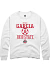 Main image for Natalie Garcia  Rally Ohio State Buckeyes Mens White NIL Sport Icon Long Sleeve Crew Sweatshirt