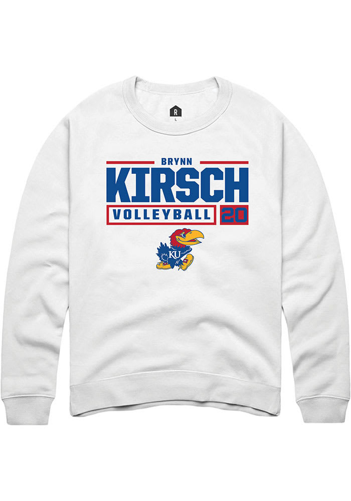 Brynn Kirsch Kansas Jayhawks Mens NIL Stacked Box Crew