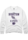 Main image for Sydney Burton Rally Mens White K-State Wildcats NIL Sport Icon Track Crew Sweatshirt