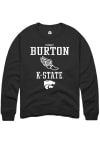 Main image for Sydney Burton Rally Mens Black K-State Wildcats NIL Sport Icon Track Crew Sweatshirt