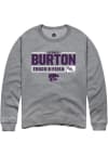 Main image for Sydney Burton Rally Mens Graphite K-State Wildcats NIL Stacked Box Track Crew Sweatshirt