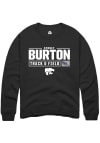 Main image for Sydney Burton Rally Mens Black K-State Wildcats NIL Stacked Box Track Crew Sweatshirt